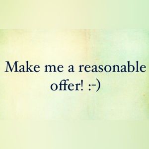 Make me a reasonable offer! Bundle items to save $$$ on shipping!